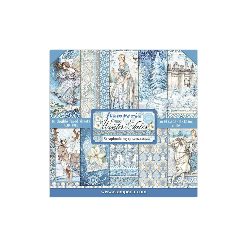 Scrapbook papír 30x30 cm -  "Téli mesék" 10féle/cs