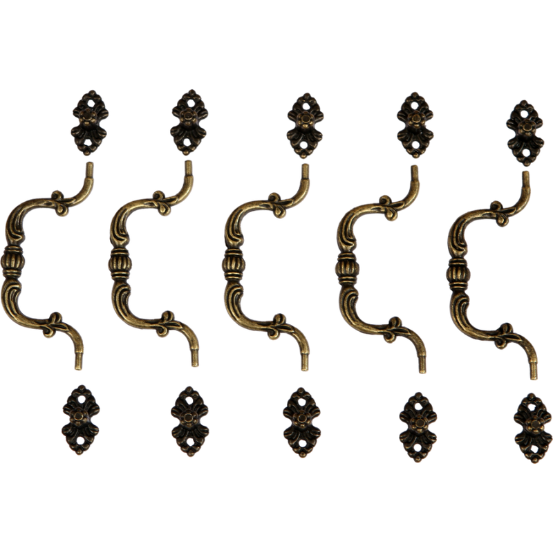 Fém fogantyú, 90x39 mm (5db/csomag) - bronz