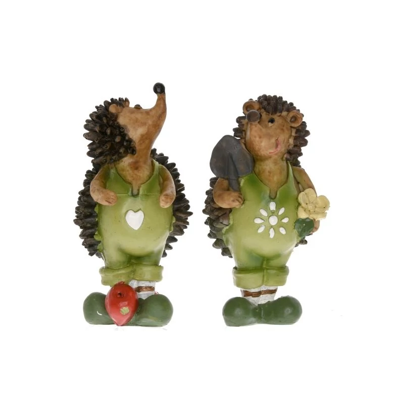 Kertész süni zöld kantáros naciban 12 cm, 1db