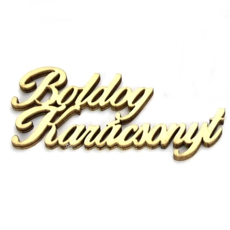 Boldog karácsonyt felirat natúr 15cm