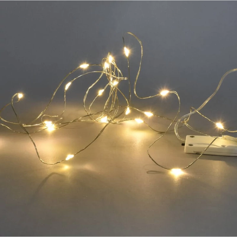 Ledfüzér, 1 méter, 10 led  meleg fényű