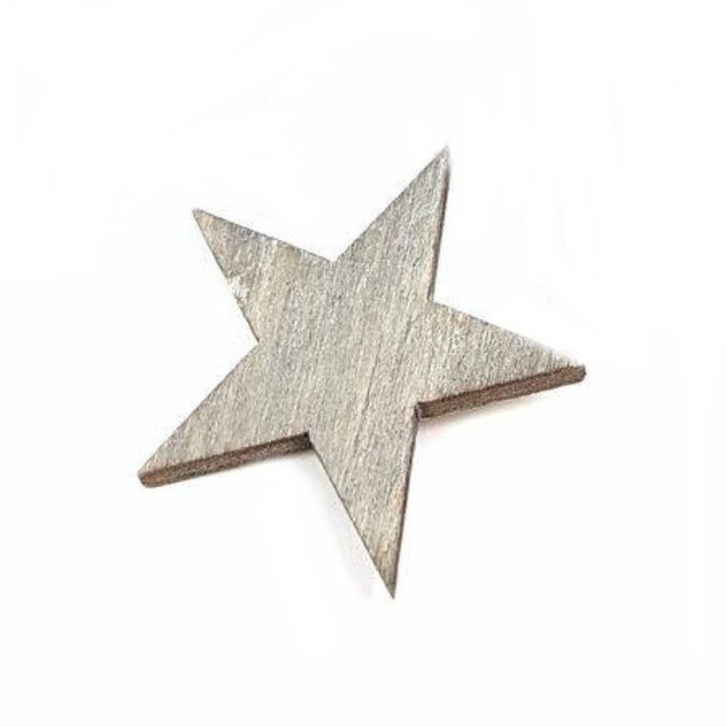Fafigura - Szürke csillag 3cm