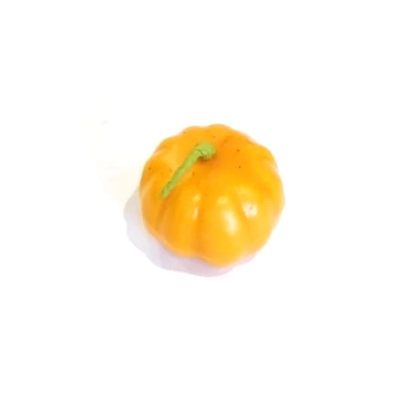 Tök dekoráció szárral,  4cm narancs