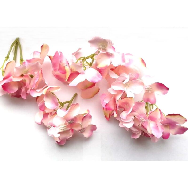 Hortenzia fej 5db/csomag, cirmos pink-rózsa