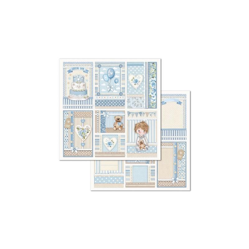 Scrapbook papír 30x30 cm -  "Kisfiú" 10féle/cs