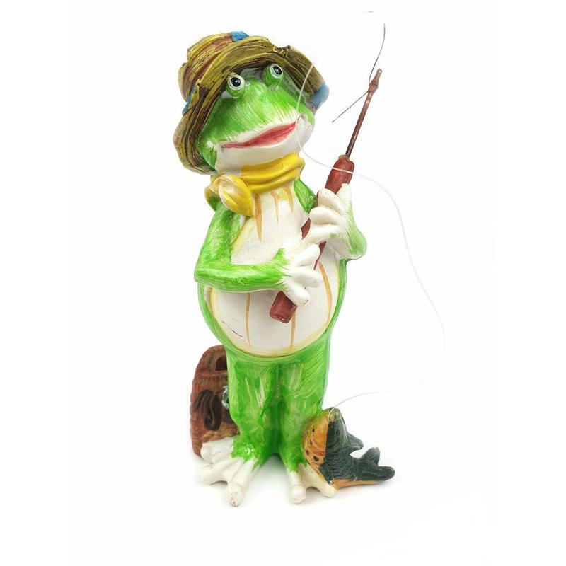 Horgászó béka figura - A