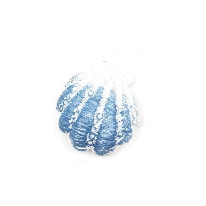 Kagyló figura, kék-fehér