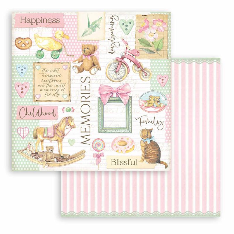 Scrapbook papír kétoldalas - DayDream maci és kiegészítők