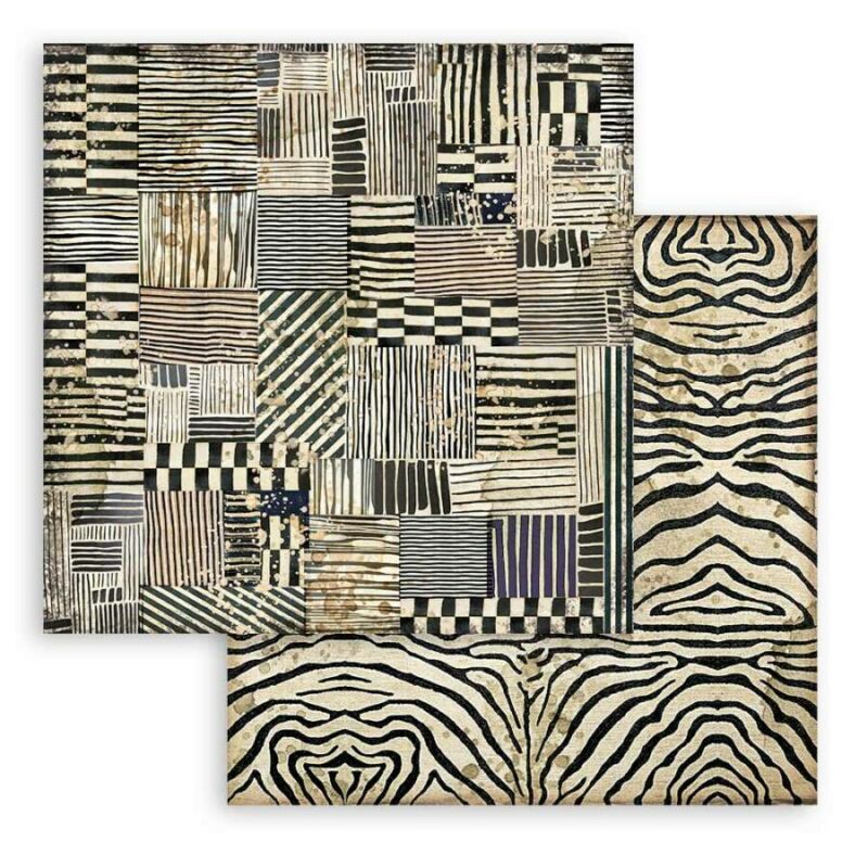 Scrapbook papír kétoldalas - Szavanna zebra minta