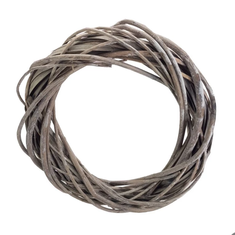 Vessző  koszorú szürke 25cm