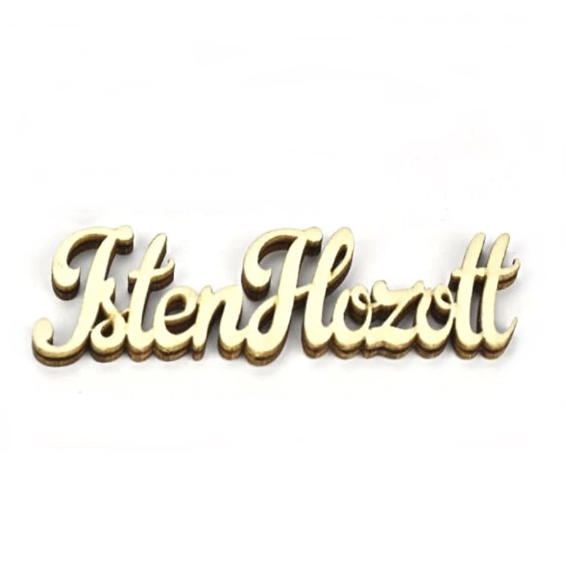 Isten hozott felirat 10cm, natúr