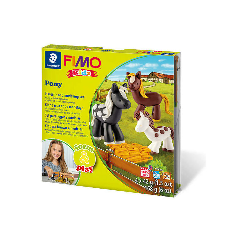 Fimo Kids süthető gyurma készlet, 4x42g - Pónik