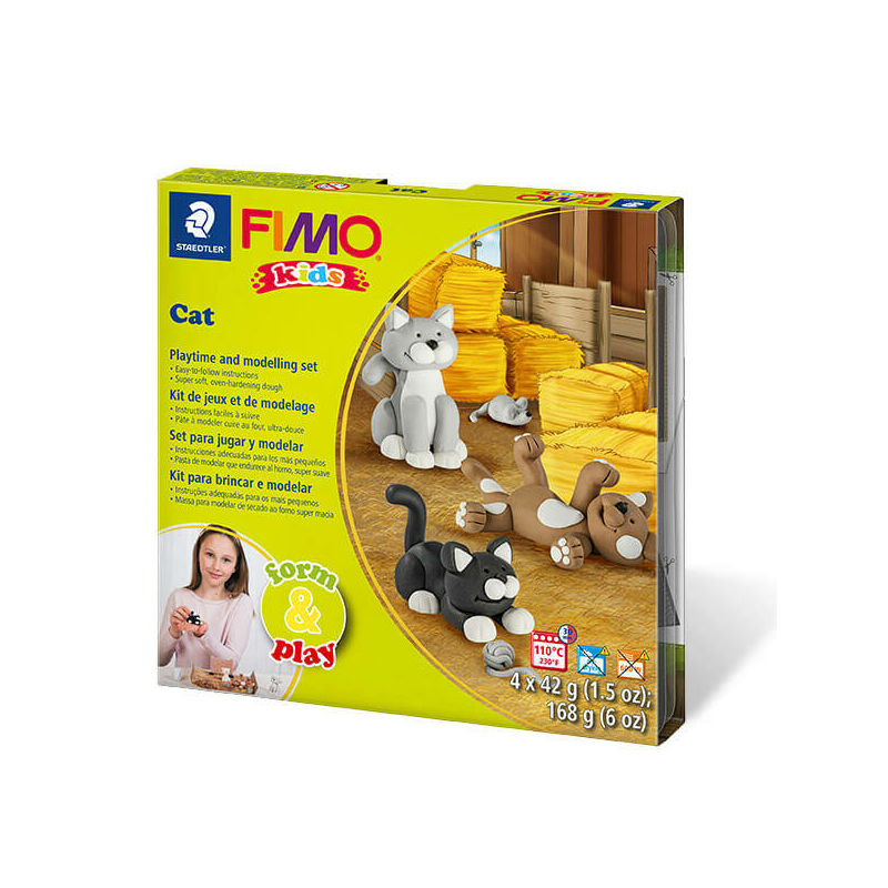 Fimo Kids süthető gyurma készlet, 4x42g - Macskák