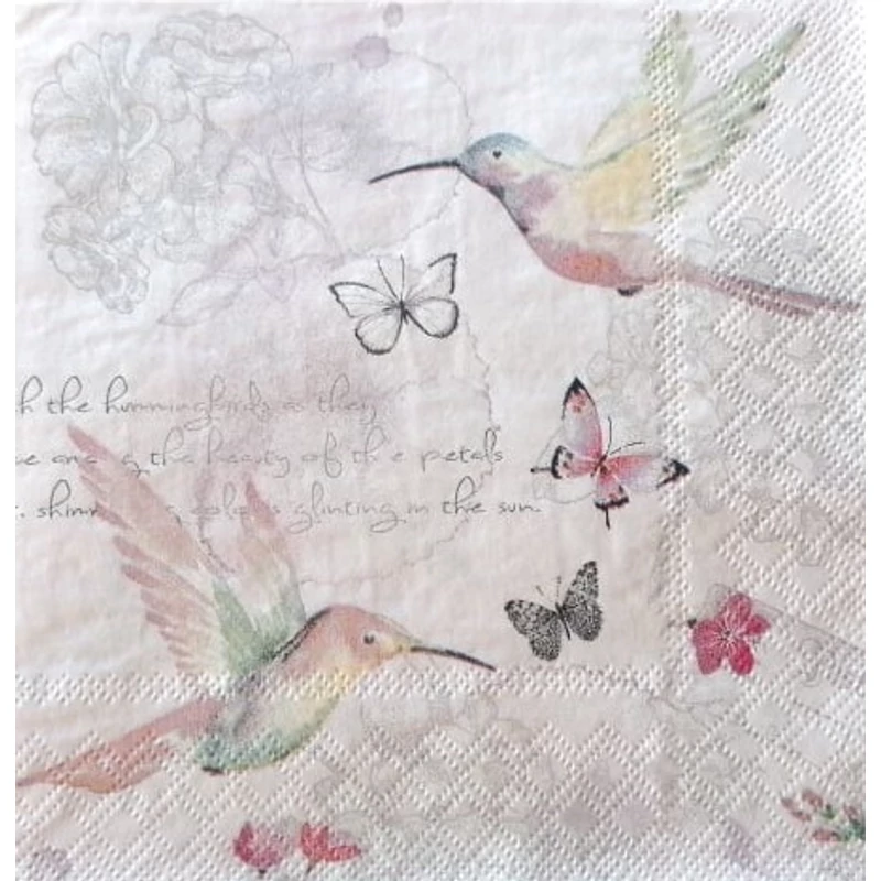 Szalvéta - Kolibri, képeslap