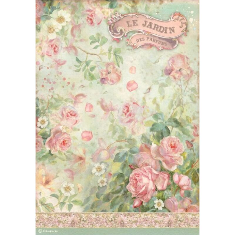 Rizspapír A4 - Rose Parfum Le Jardin