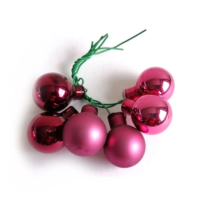 Üveggömb betűző  szett 2cm sötét magenta