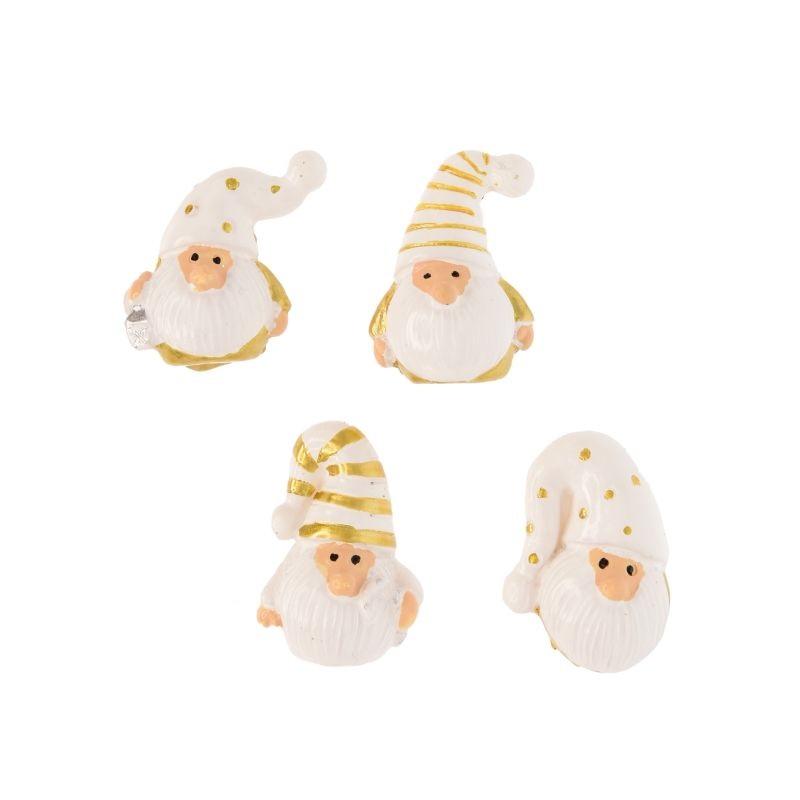 Mini manó, öntapis figura, arany-fehér - 1db