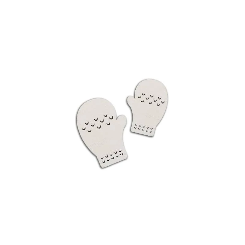 Fafigura - kesztyű 5cm fehér - 1db
