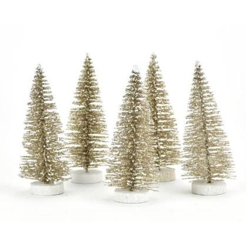 Fenyőfa glitteres pezsgő 6 cm
