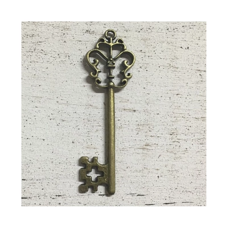 Kulcs barokk fém 6*1,8cm (1264)
