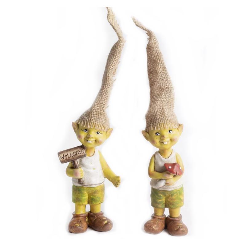 Zsáksapis mosolygós kobold figura, álló - 1db