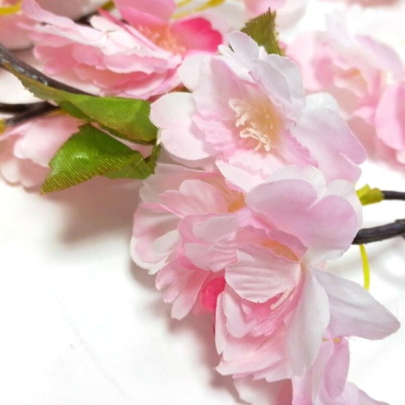 Barackvirág girland - halvány rózsaszín
