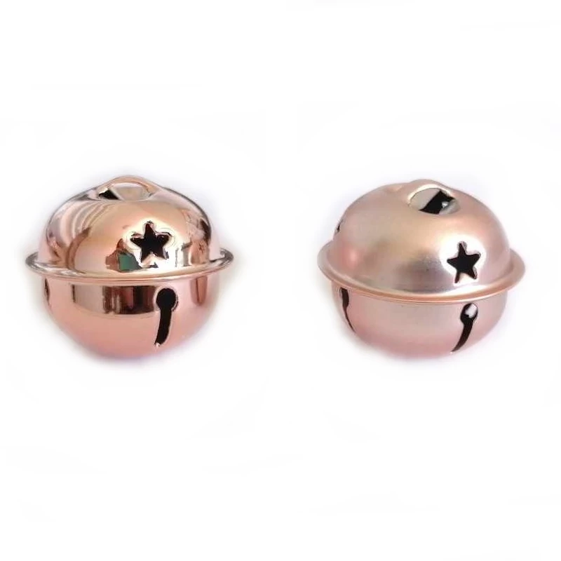 Gömbcsengő szett 3 cm matt-fényes rosegold 2db/cs