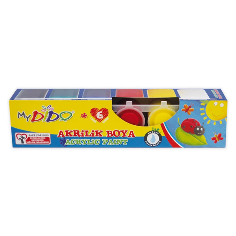 Akrilfesték készlet 6x 22 ml tégelyes MyDido 