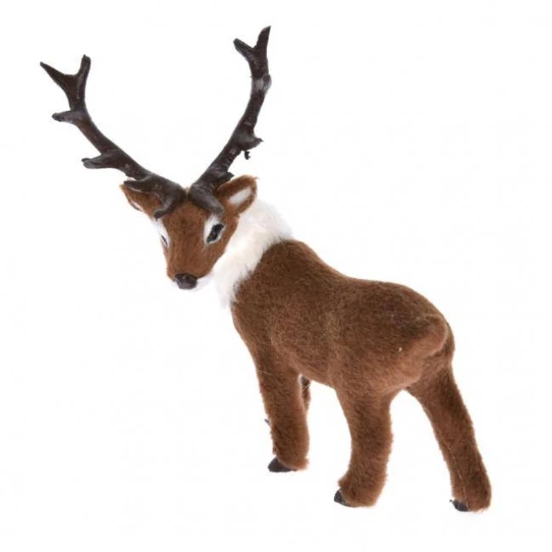Szarvasbika álló barna prémium 10cm