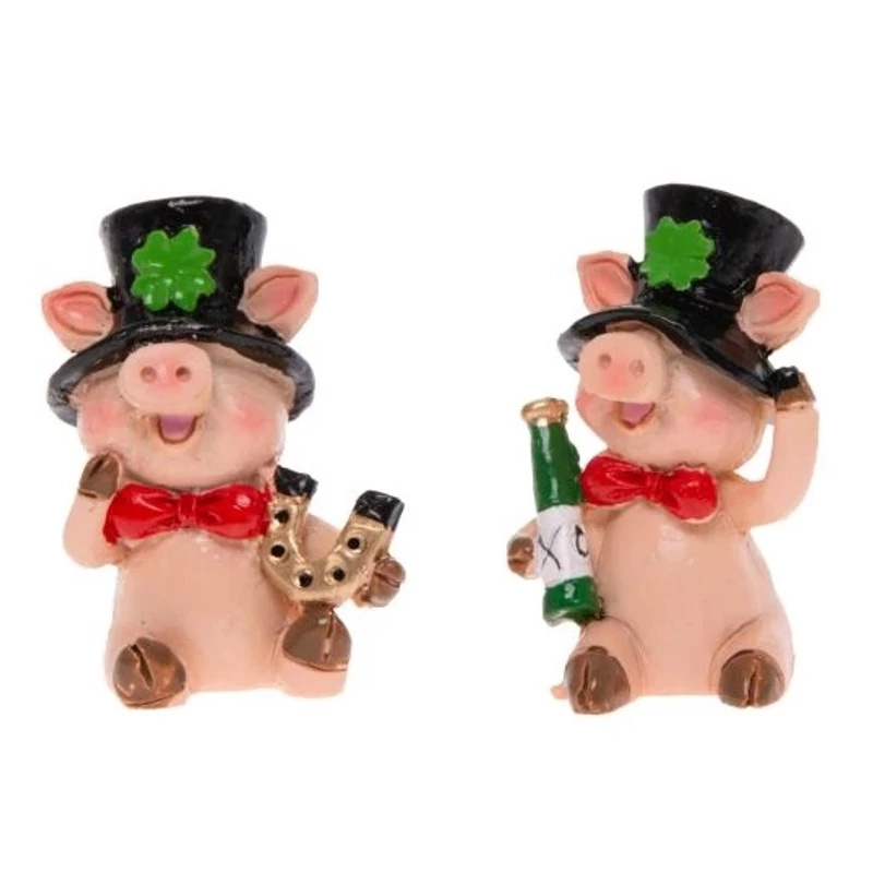 Malacka figura lóherés fekete cilinderben, poly - 1db