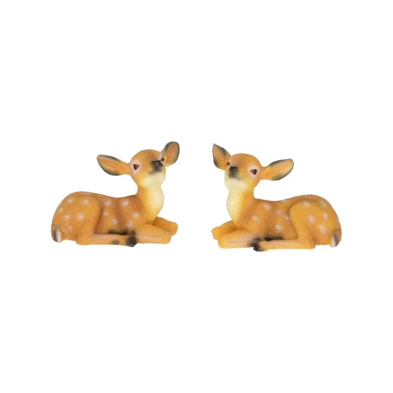 Őzike fekvő, világosbarna fehér pöttyös