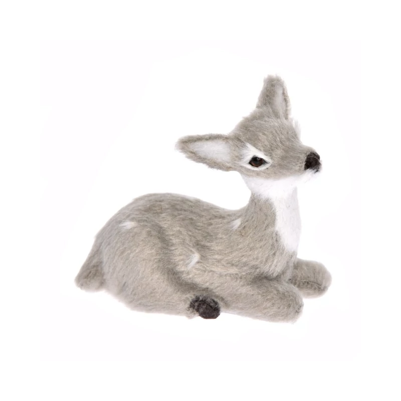 Fekvő őzgida, prémium, szürke, 6cm