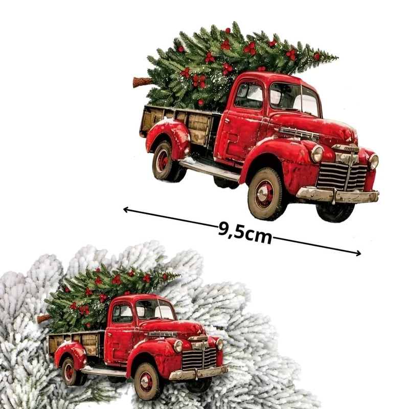  Autó fenyővel 9,5cm 2db/csomag