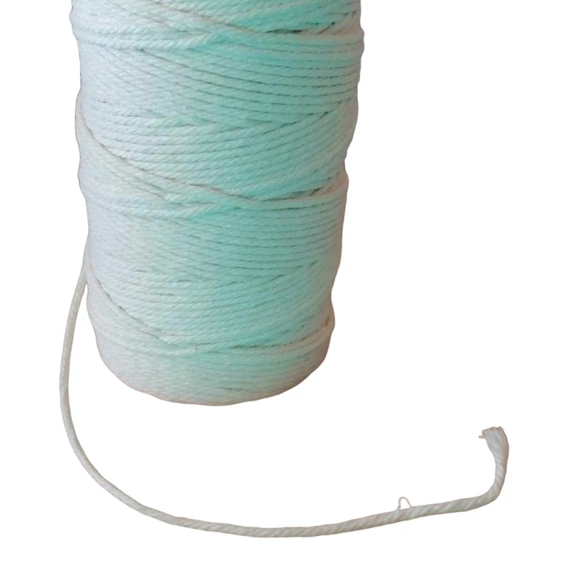 Pamut fonal, 3mm - fehér - 1m
