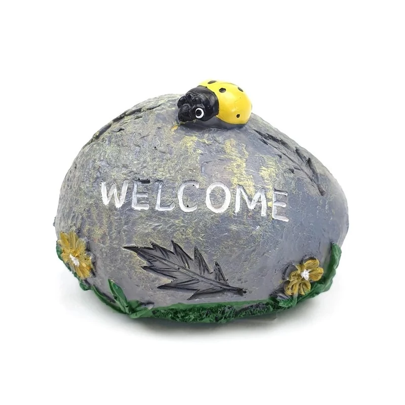 Welcome feliratos katicás kő - Sárga