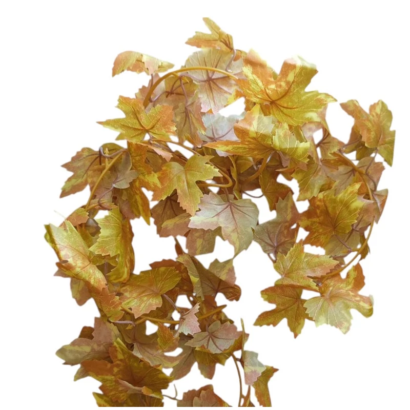 Szőlőlevél girland, sárgás