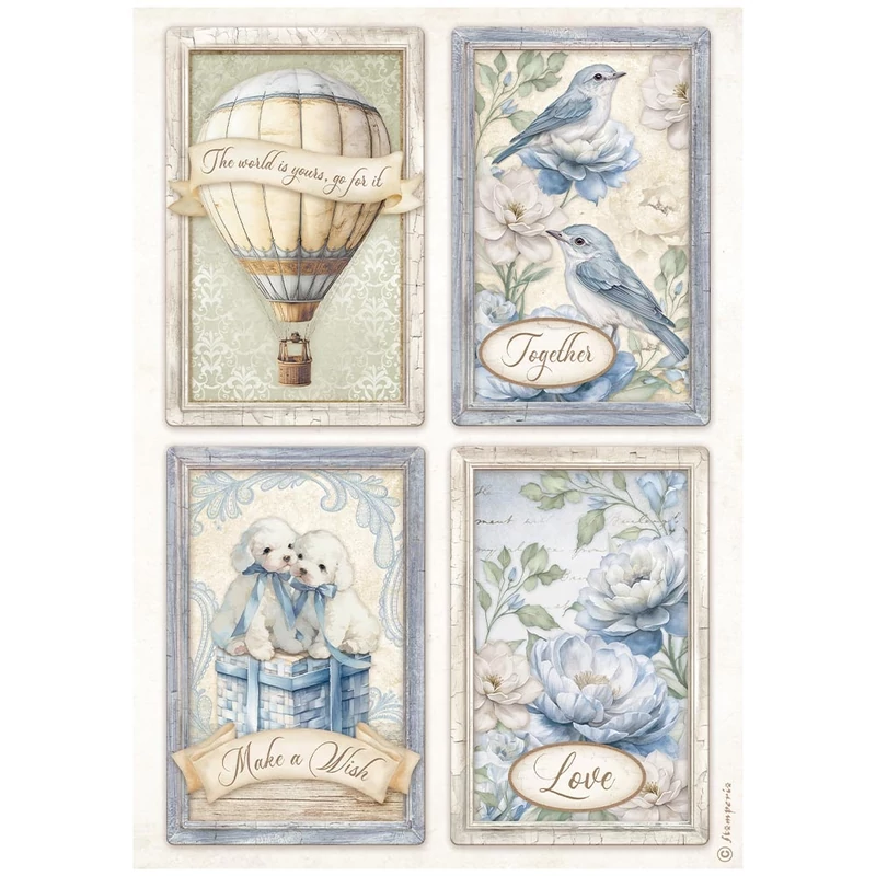 Rizspapír A4 - Timeless 4card