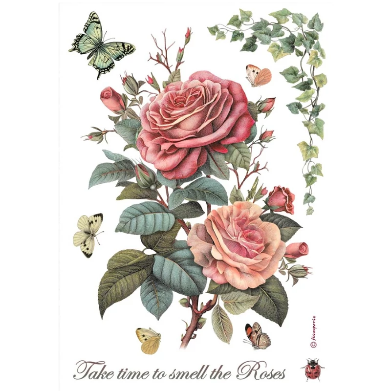 Rizspapír A4 - Big Rose