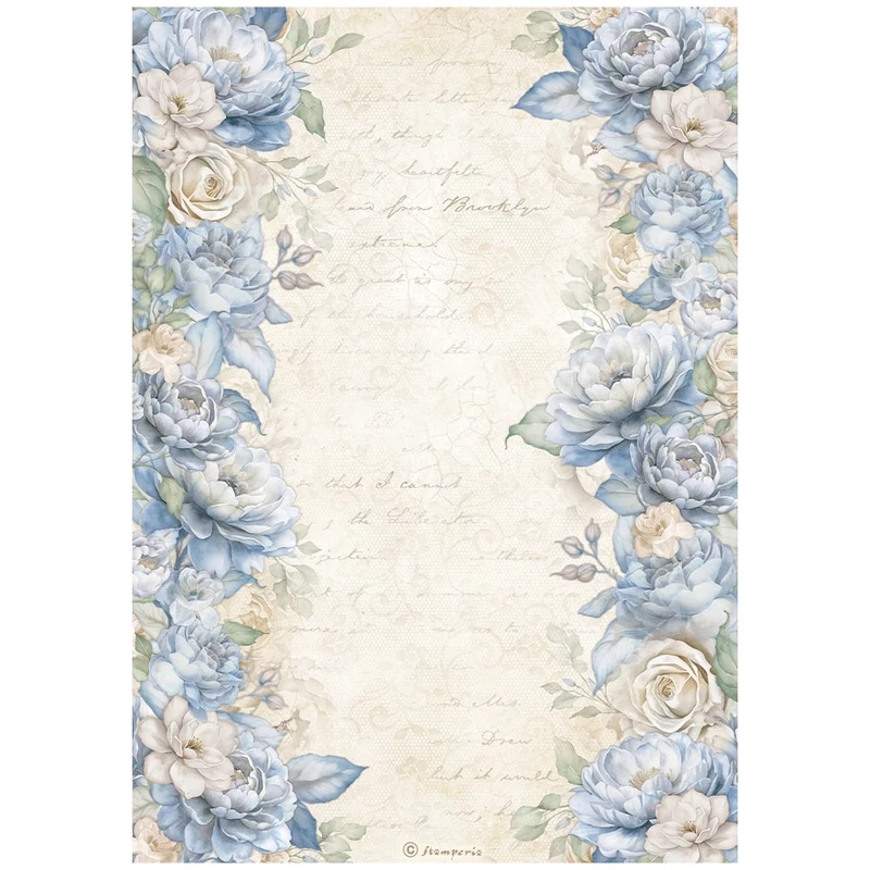 Rizspapír A4 - Timeless floral borders