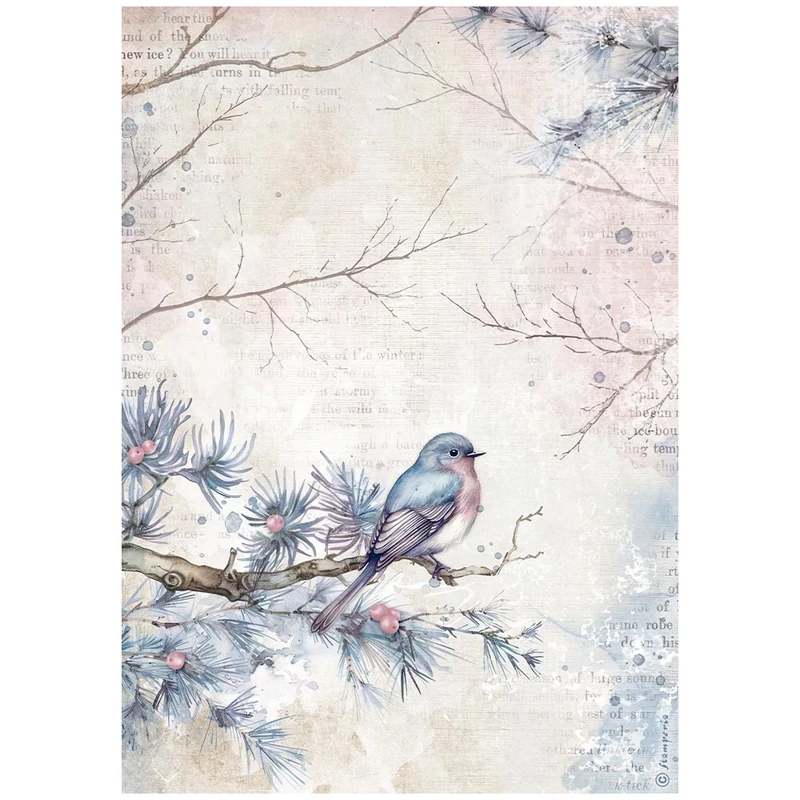 Rizspapír A4 - Creat Happiness dewdrops bird