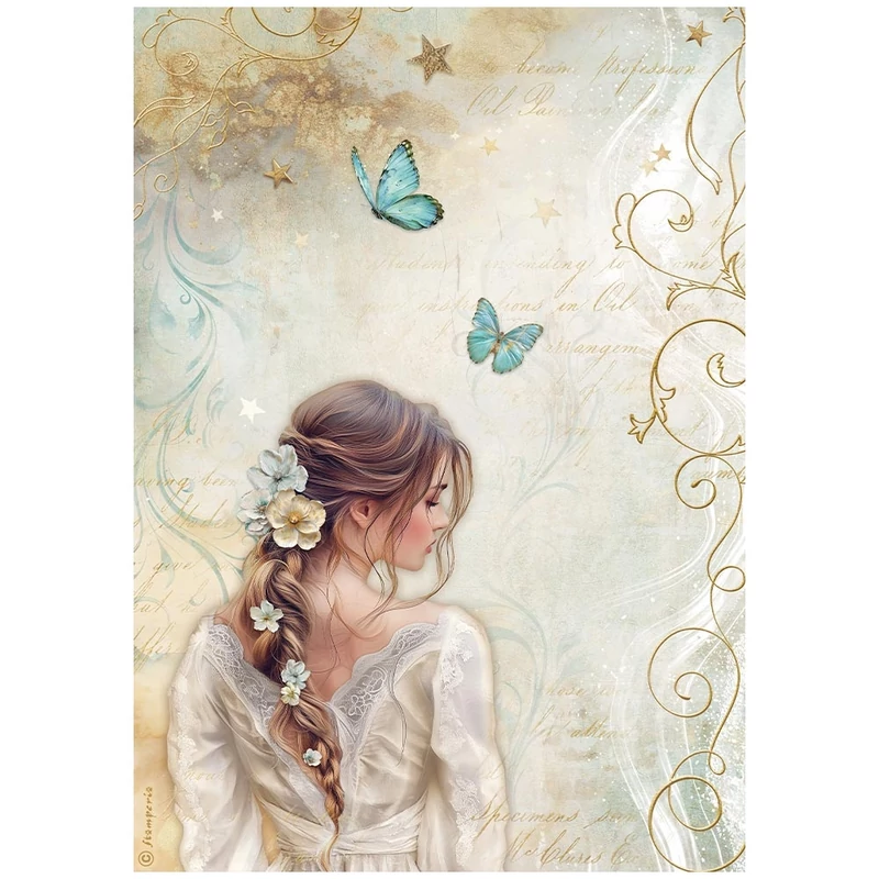 Rizspapír A4 - Masquerade lady butterfly