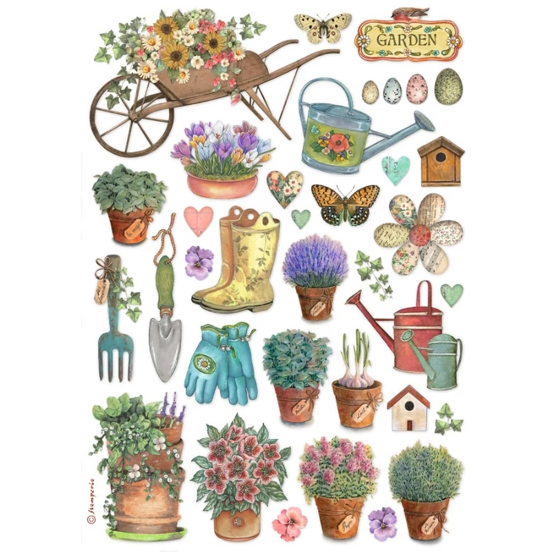 Rizspapír A4 - Garden tools