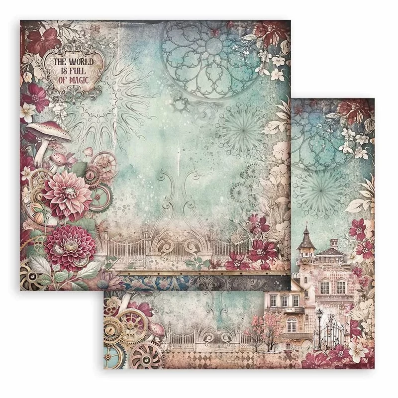 Kétoldalas scrapbook papír 30,5X30,5cm - Master of magic House