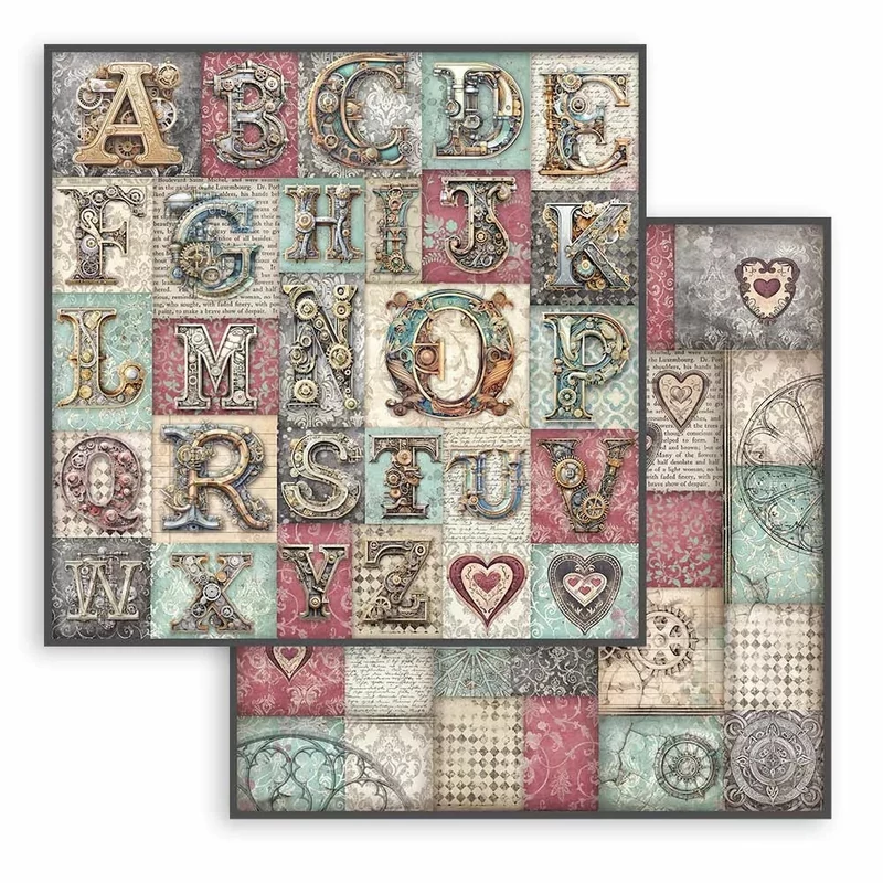 Kétoldalas scrapbook papír 30,5X30,5cm - Master of magic ABC