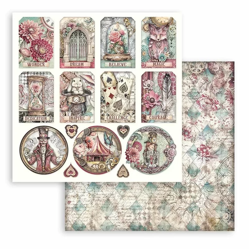 Kétoldalas scrapbook papír 30,5X30,5cm - Master of magic Tags