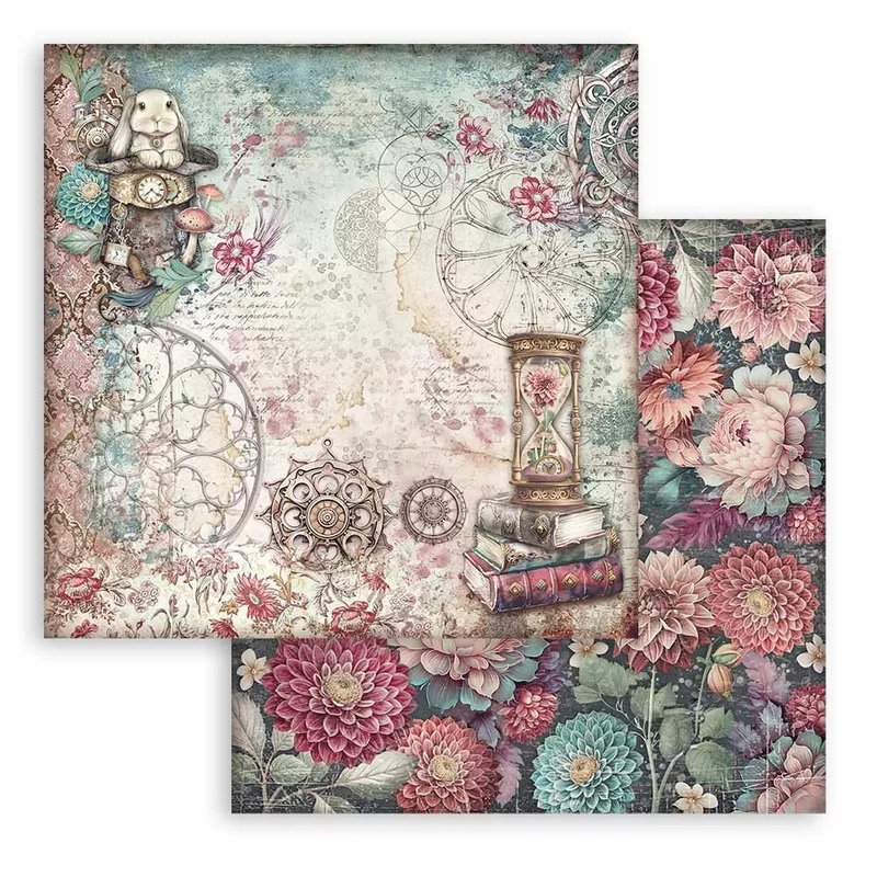 Kétoldalas scrapbook papír 30,5X30,5cm - Master of magic hourglass