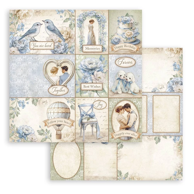 Kétoldalas scrapbook papír 30,5X30,5cm - Timeless 9 cards
