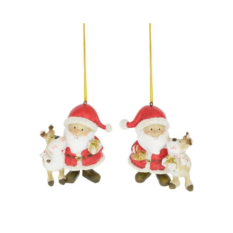 Mikulás rénszarvassal, akasztós - 1db