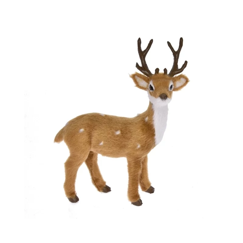 Szarvas álló világosbarna, pöttyös prémium 