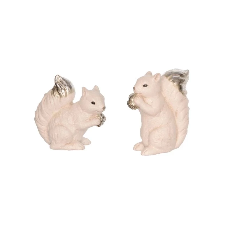 Porcelán mókus makkal - 1db